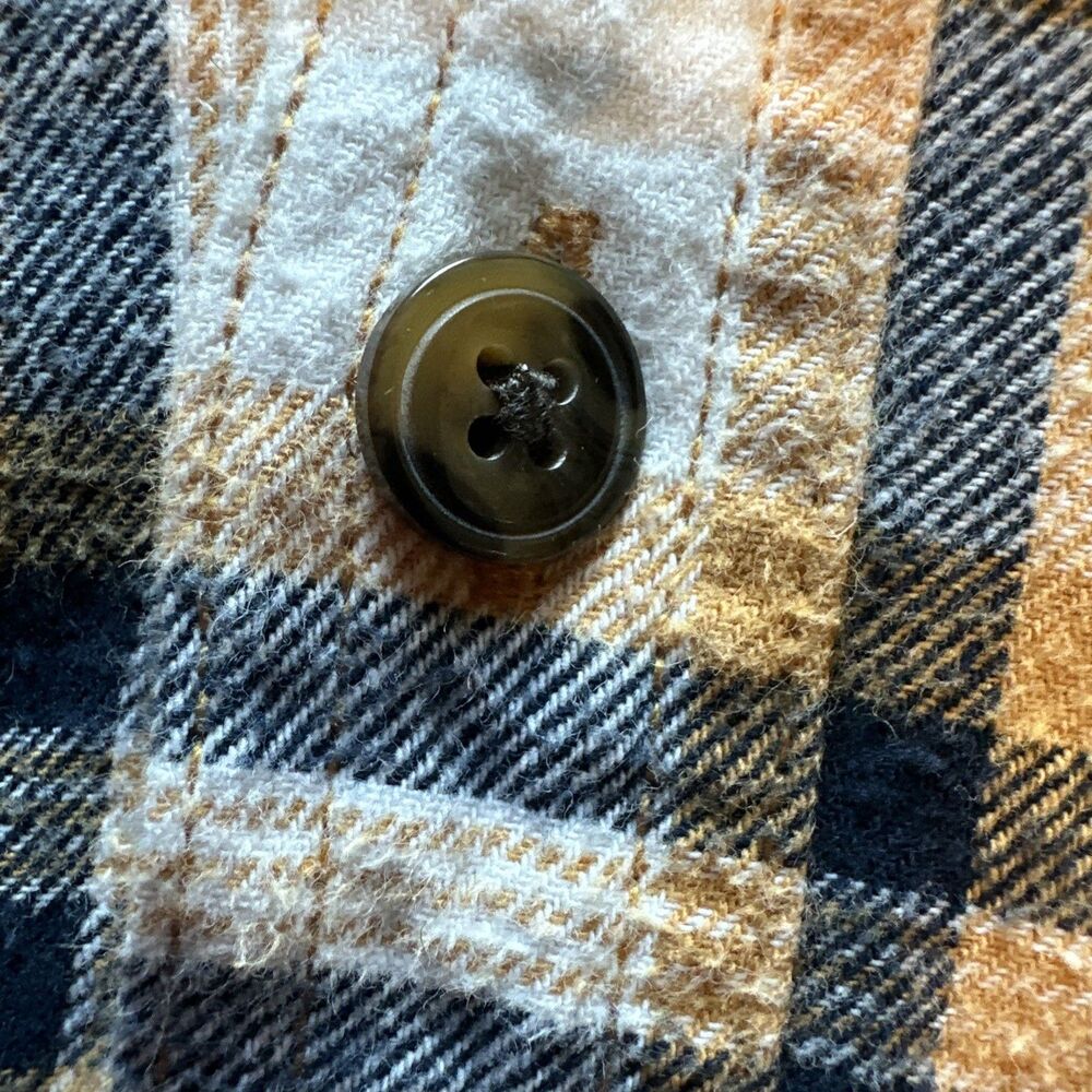 Aeropostale plaid flannel button down shirt hoodie Mens Size Large - Picture 5 of 12